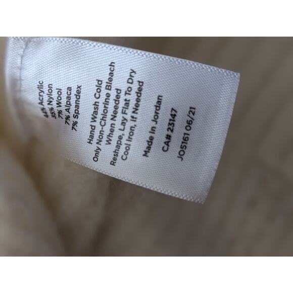 Talbots Sweater Women's Sz Large Ivory Cream Wool Blend Long Sleeve Petite Soft - Picture 5 of 8